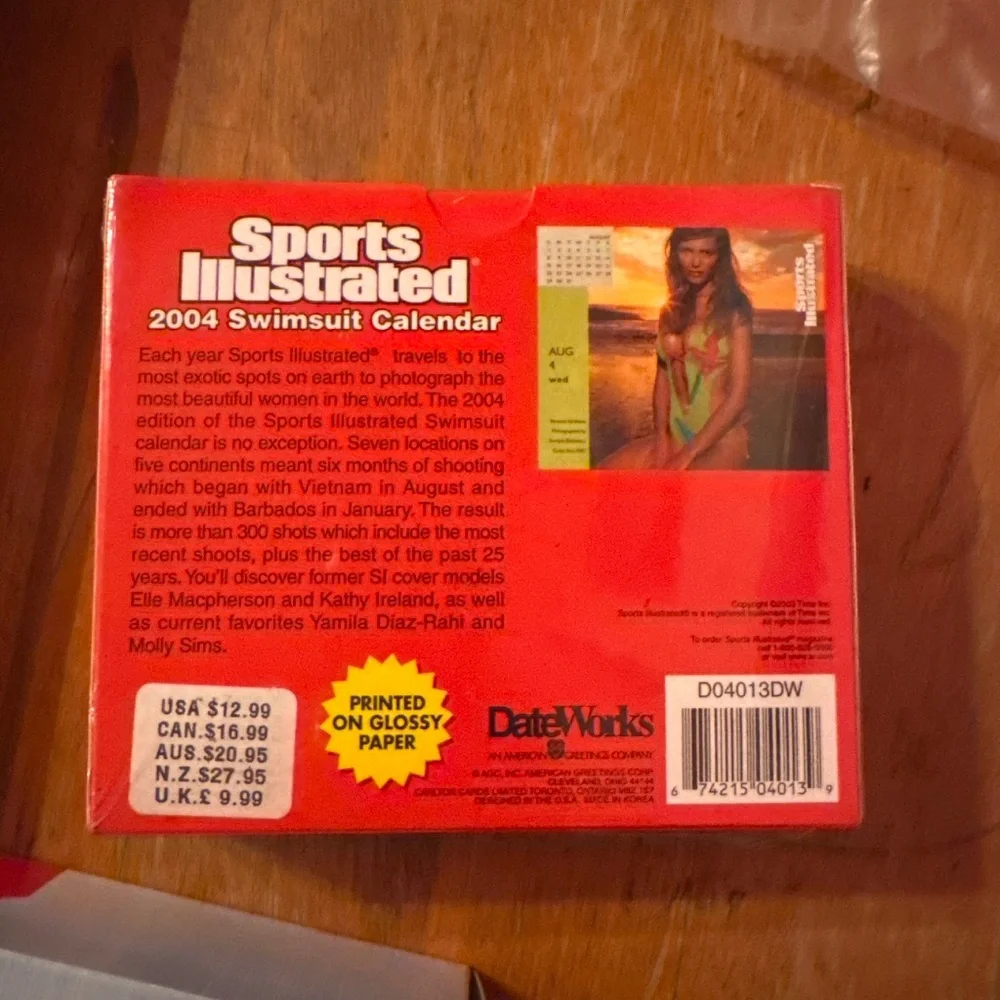 Vintage Sports Illustrated 2004 Swimsuit Calendar New Factory Sealed